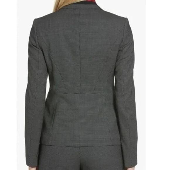BOSS HUGO BOSS Jelisana Jacket Blazer Two Button Wool Black White Dot 12 L - Picture 2 of 9